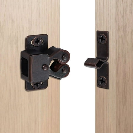 MTMTOOL Heavy Duty Red Bronze Double Roller Catch Door Latch for Cabinet Drawer Pack of 10